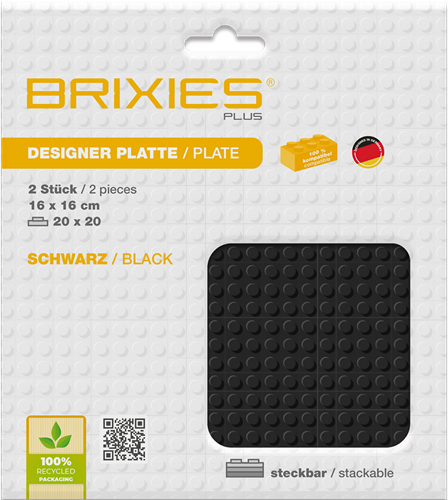 BRIXIES Grondplaat 20 x 20 Dubbelpak zwart-2