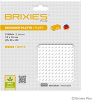 BRIXIES Grondplaat 20 x 20 Dubbelpak wit-2