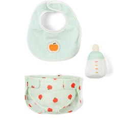 Lilliputiens - Accessoires set blauw (slabbetje, flesje & luier)