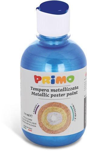 Primo - Kant-en-Klare Metallic Plakkaatverf, Fles 300 ml met Debietdop Ultramarijn 500