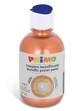 Primo - Kant-en-Klare Metallic Plakkaatverf, Fles 300 ml met Debietdop Koper 930