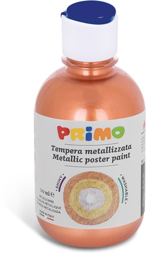 Primo - Kant-en-Klare Metallic Plakkaatverf, Fles 300 ml met Debietdop Koper 930