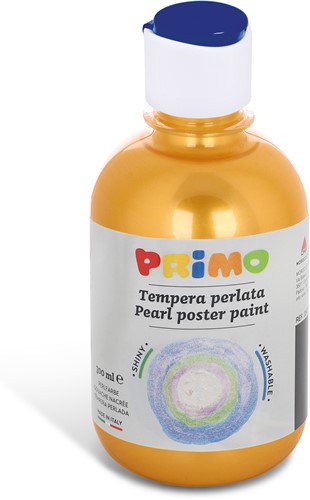Primo - Kant-en-Klare Fluo Plakkaatverf, Fles 300 ml met Debietdop Geel 210