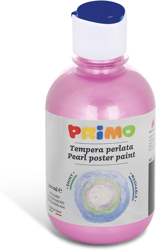 Primo - Kant-en-Klare Pearlescent Plakkaatverf, Fles 300 ml met Dop met Debietregeling Roze 330