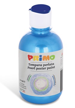 Primo - Kant-en-Klare Pearlescent Plakkaatverf, Fles 300 ml met Dop met Debietregeling Ultramarijn 500