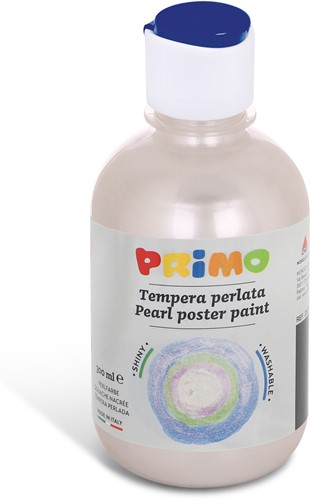 Primo - Kant-en-Klare Pearlescent Plakkaatverf, Fles 300 ml met Dop met Debietregeling Parelmoer 900