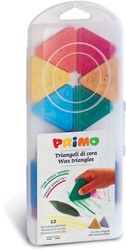 Primo - 12 Driehoek Waskrijt Zijde 50 mm in Box
