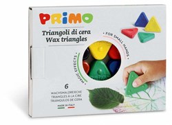 Primo - 6 Driehoek Waskrijt Zijde 50 mm in Doos