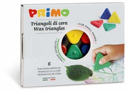Primo - 6 Driehoek Waskrijt Zijde 50 mm in Doos