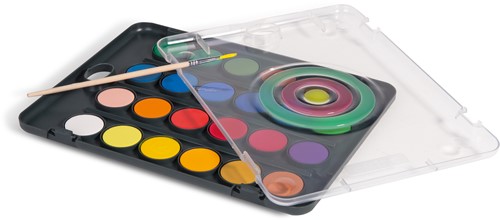 Primo - Aquarelverf Tablet/Penseel Ø30 mm (24 Kleuren)-2