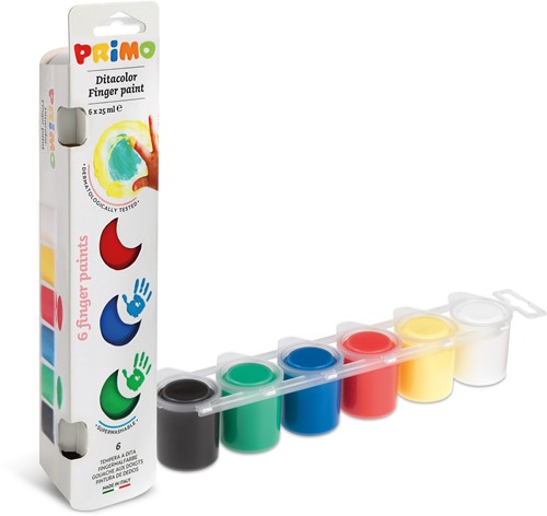Primo - Vingerverf 6 Potjes (6x25 ml)-2