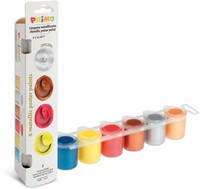 Primo - Plakkaatverf in Potje, 6 Metallic Kleuren, 25 ml-2