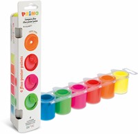 Primo - Plakkaatverf in Potje, 6 Fluor Kleuren,-2