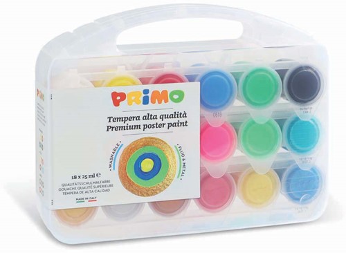 Primo - Plakkaatverf Metal+Fluo (18x25 ml) in Koffer