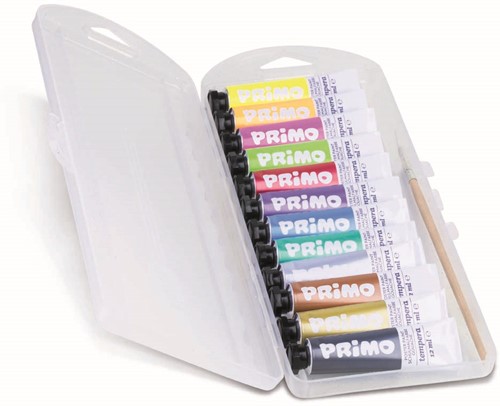 Primo - Plakkaatverf Metal+Fluo in Tube (12x12 ml) in Box-2