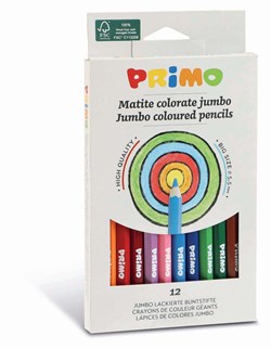 Primo - 12 Jumbo Kleurpotlood Ø5.5 mm in Doos
