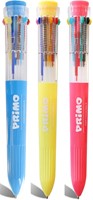 Primo - Pen (10 Kleuren) in Blister Geel/Blauw/Roze