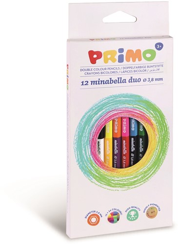 Primo - 12=24 Duo Minabella Kleurpotloden Ø3.8 mm in Doos