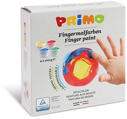 Primo - Vingerverf 4 Potjes (4x100gr)