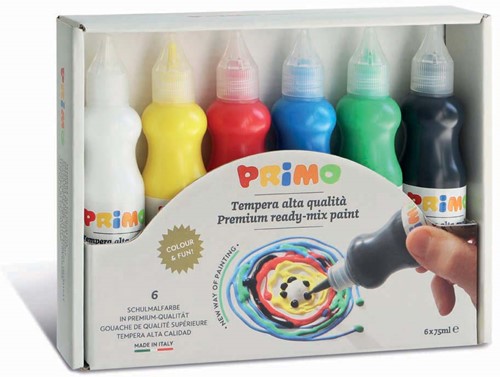 Primo - Plakkaatverf in Spuitflesje  (6x75 ml)
