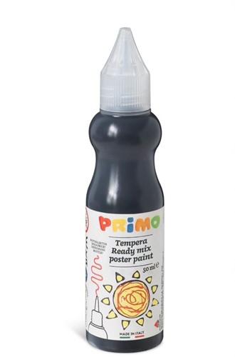 Primo - Plakkaatverf in Spuitflesje, Zwart, 50 ml