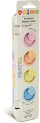 Primo - Plakkaatverf Pastel in Potje, 6 Kleuren, 25 ml