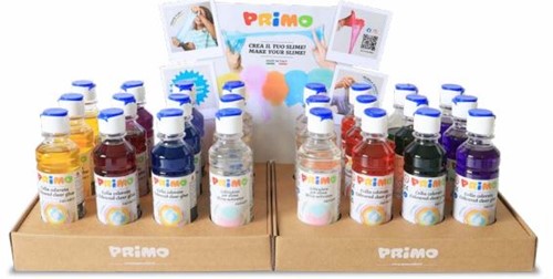 Primo - Display Slijm 48 Stuks, 6 Kleuren en Activator (240 ml)