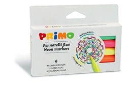 Primo - 6 Viltstiften Fluoriscerend Ø2 mm In Doos