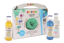 Primo - Set Slijm met 4 Gekleurde Lijm, 1 Activator, Geschen