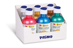 Primo - Display Plakkaatverf Metallic in Fles (6x300 ml)