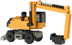 BRIXIES Wielladergraafmachine - 268 st