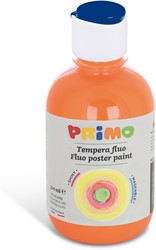 Primo - Kant-en-Klare Fluo Plakkaatverf, Fles 300 ml met Debietdop Oranje 250