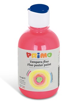 Primo - Kant-en-Klare Fluo Plakkaatverf, Fles 300 ml met Debietdop Fuchsia 370