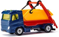 Siku vrachtwagen met kiepbak speelgoedvrachtwagen veelkleurig met metallic lak in Sequin Blue beweegbare kraanarmen bak met kiepinstallatie trekhaak-3