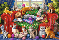 Trefl 1500 - Kittens on the Sofa-2