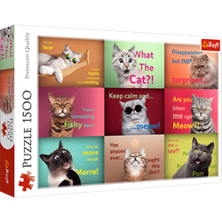 Trefl 1500 - Funny Cats Faces