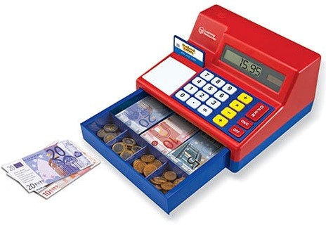 Learning Resources - Pretend & Play® Calculator Cash Register with Euro Money