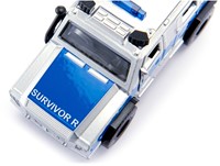 Siku Rheinmetall MAN Survivor R Politie-hulpverleningsvoertuig 1:50 metaal/kunststof zilver/blauw deuren kunnen open-3