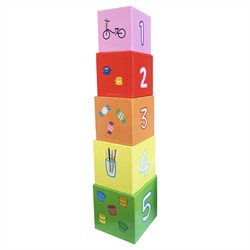 Peppa Pig Stacking Cubes withwooden  figurines