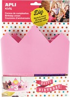 APLI - Foam Verjaardagskroon Roze