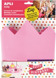 APLI - Foam Verjaardagskroon Roze
