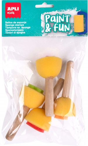 APLI - Sponsstempels Houten Handvat 4 stuks