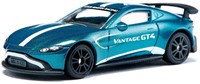 Siku Aston Martin Vantage GT4 speelgoedauto metaal/kunststof blauw metallic lak enorme achtervleugel sportieve velgen gedetailleerd ontwerp-3
