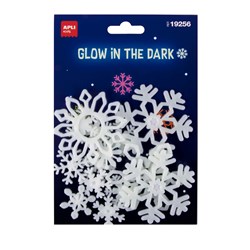APLI - Glow In The Dark Stickers Sneeuwvlokjes 12 Stuks