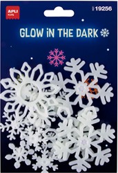 APLI - Glow In The Dark Stickers Sneeuwvlokjes 12 Stuks