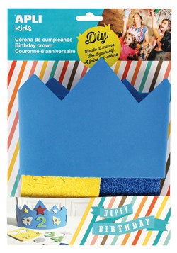 APLI - Foam Verjaardagskroon Blauw