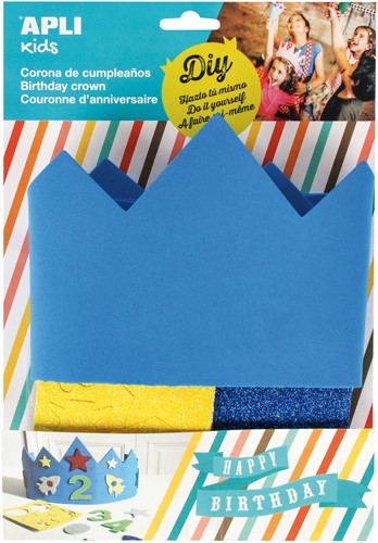 APLI - Foam Verjaardagskroon Blauw