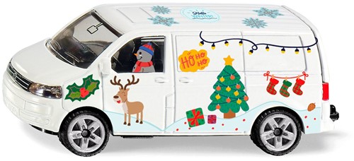 Siku Knutselset Style my VW T5 Snowman gelimiteerde oplage metaal/kunststof wit speelgoedauto incl. stickervel voor een individueel ontwerp-2
