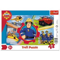 Trefl 15 Frame - Fireman Sam's Day / Prism A&D Fireman Sam