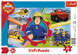 Trefl 15 Frame - Fireman Sam's Day / Prism A&D Fireman Sam